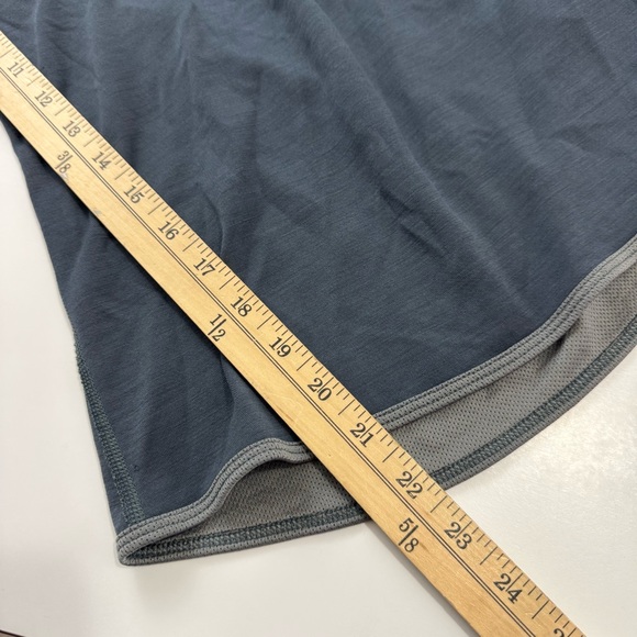 Nike Wool Blend Base Layer Long Sleeve Hooded Shirt 1/4 Snap Sz XS Navy/Grey - Picture 10 of 11